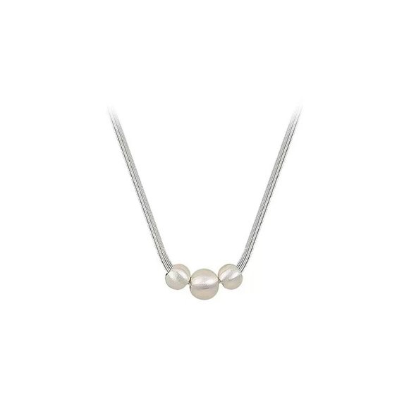 Brushed pearl clavicle chain niche design - Picture 3 of 5